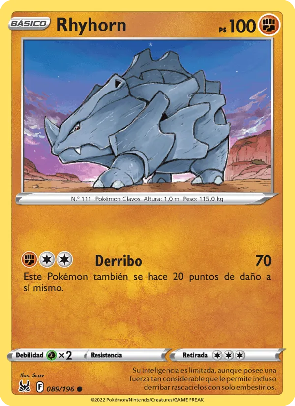Rhyhorn · Origen Perdido 089/196