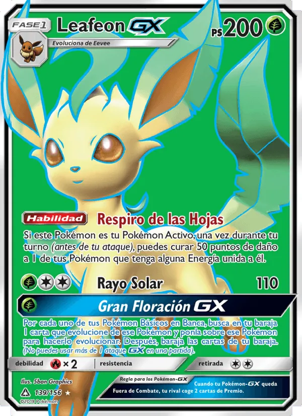 Leafeon GX · Ultraprisma 139/156
