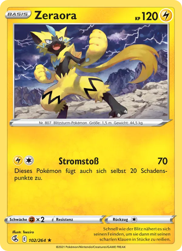 Zeraora · Fusionsangriff 102/264