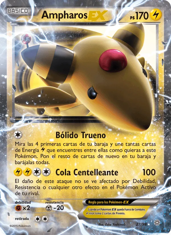 Ampharos EX · Antiguos Orígenes 27/98