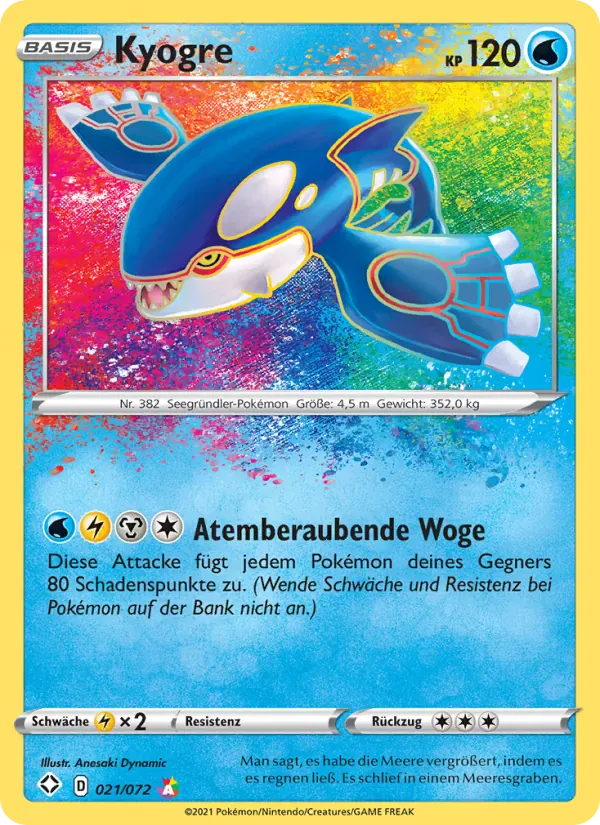 Kyogre · Glänzendes Schicksal 21/72