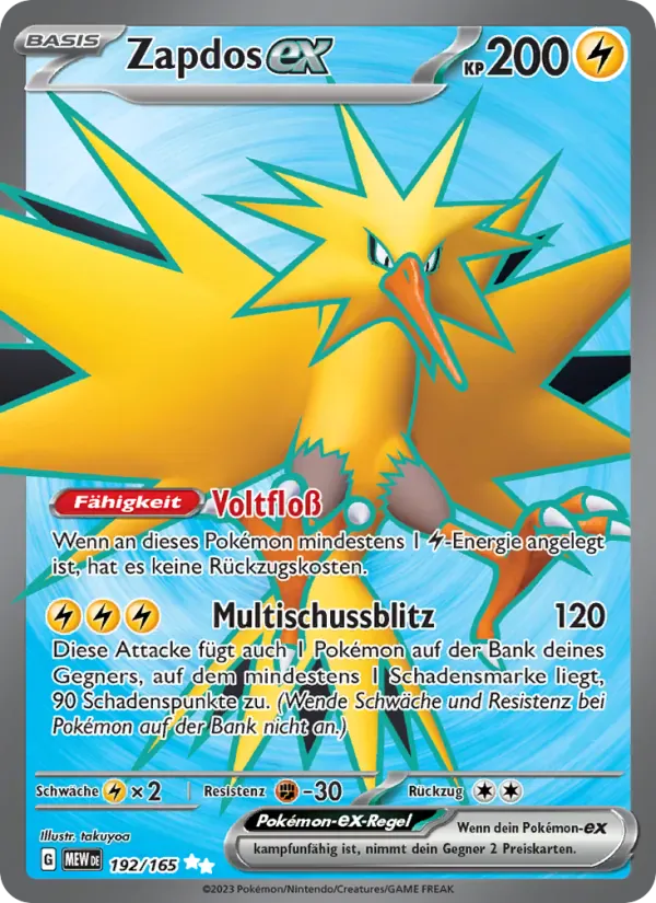 Zapdos-ex · 151 192/165