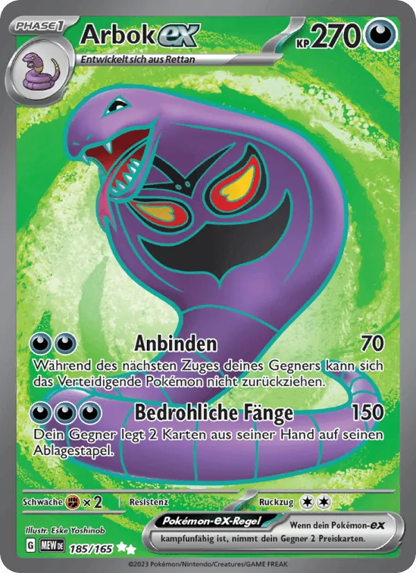 Arbok-ex · 151 185/165