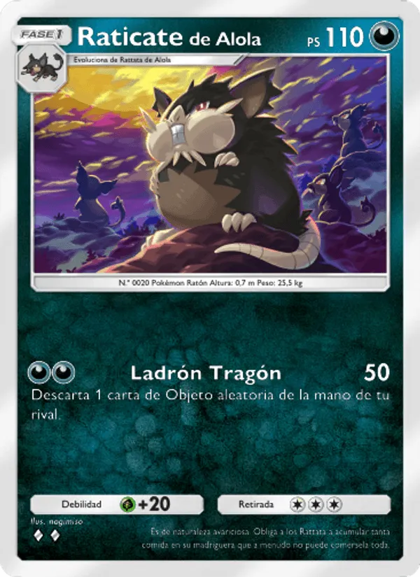 Raticate de Alola · Guardianes Celestiales 107/155
