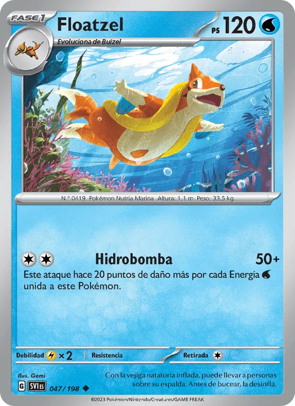 Floatzel · Escarlata y Púrpura 047/198