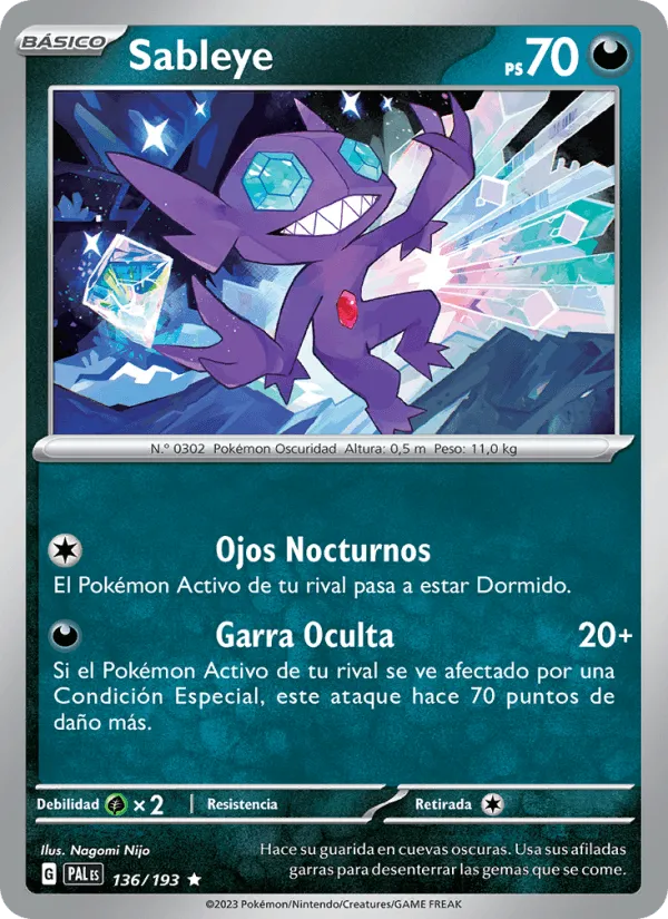 Sableye · Evoluciones en Paldea 136/193