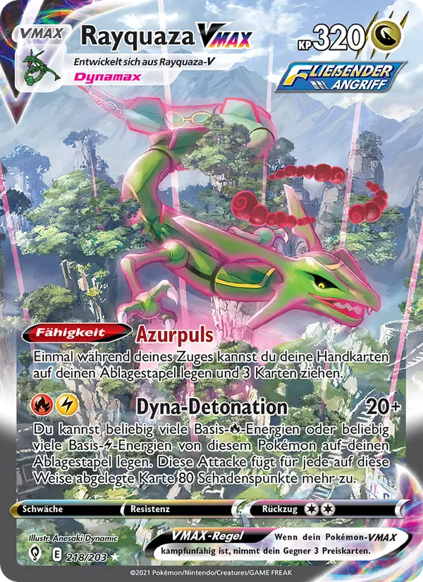 Rayquaza VMAX · Drachenwandel 218/203