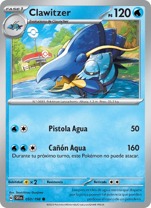 Clawitzer · Escarlata y Púrpura 050/198