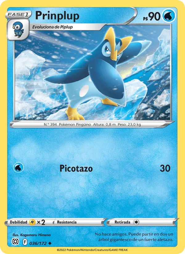 Prinplup · Astros Brillantes 036/172