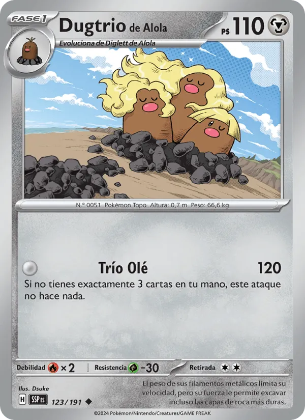 Dugtrio de Alola · Chispas Fulgurantes 123/191