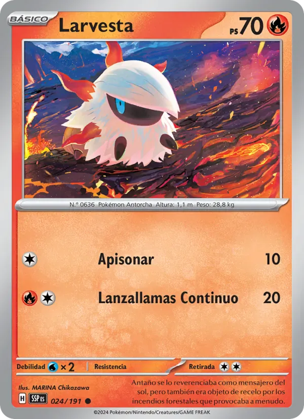 Larvesta · Chispas Fulgurantes 024/191