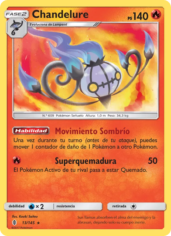 Chandelure · Albor de Guadianes 13/145