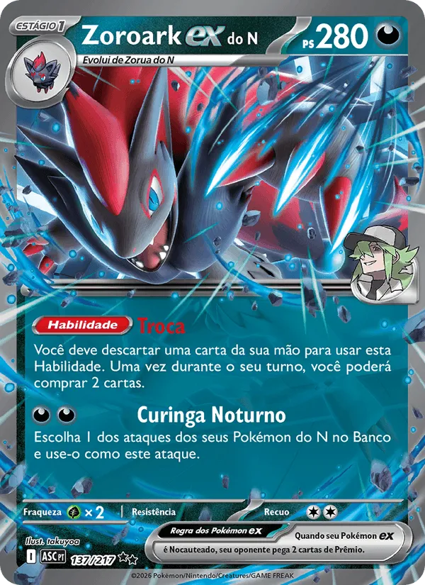 Zoroark ex do N · Heróis Excelsos 137/217