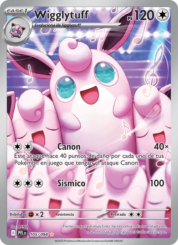 Wigglytuff · Fuegos Fantasmales 105/94