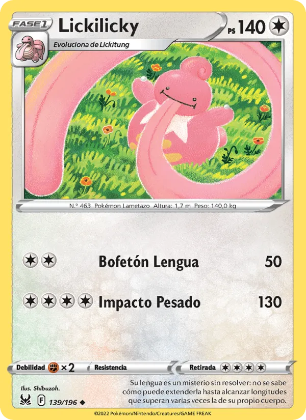 Lickilicky · Origen Perdido 139/196