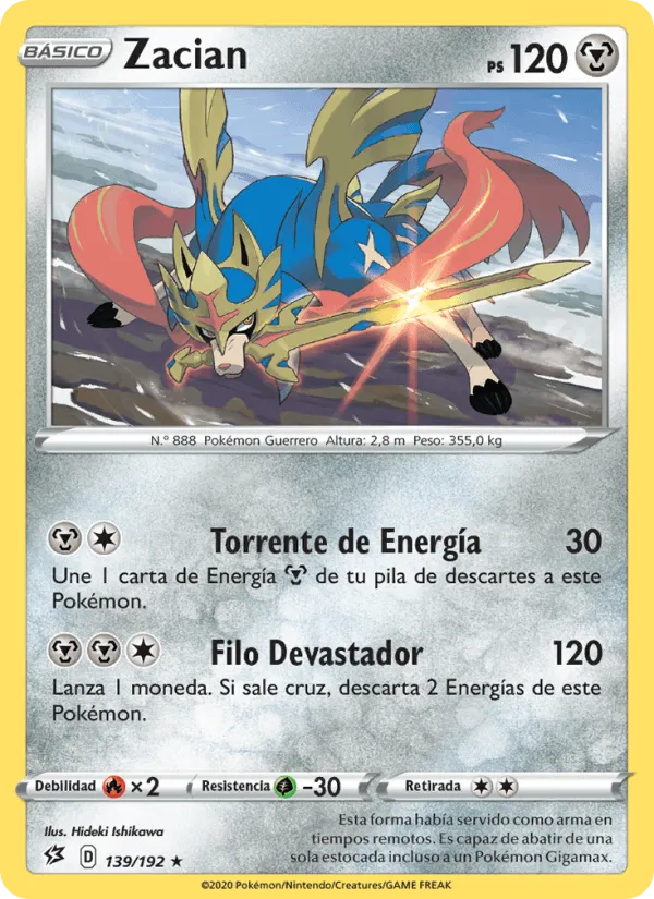 Zacian · Choque Rebelde 139/192