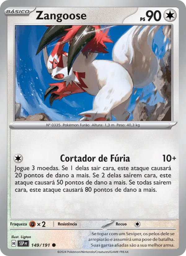 Zangoose · Fagulhas Impetuosas 149/191