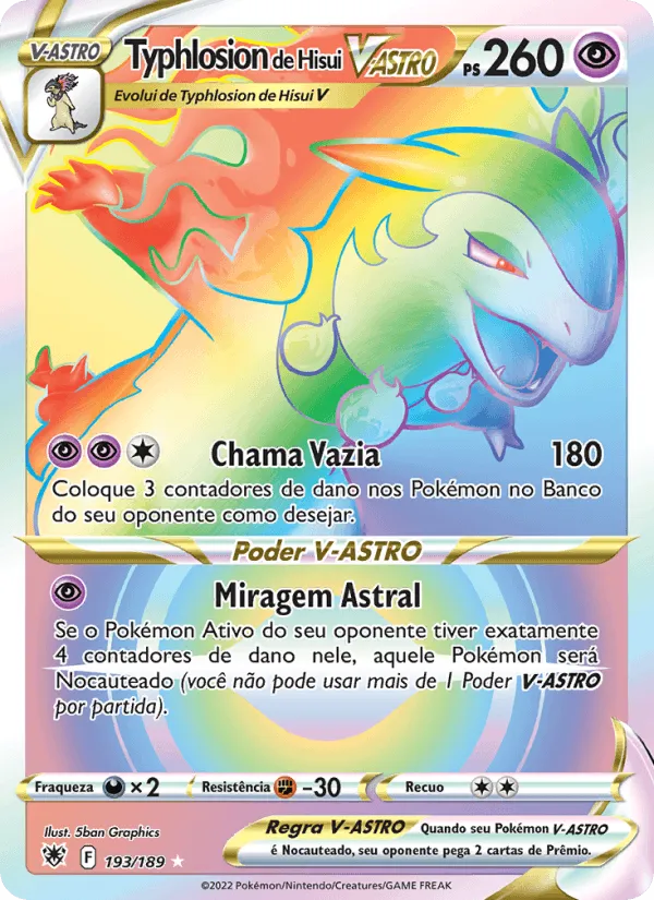 Typhlosion de Hisui V-ASTRO · Estrelas Radiantes 193/189