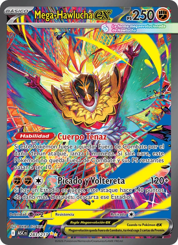 Mega-Hawlucha ex · Héroes Ascendentes 283/217