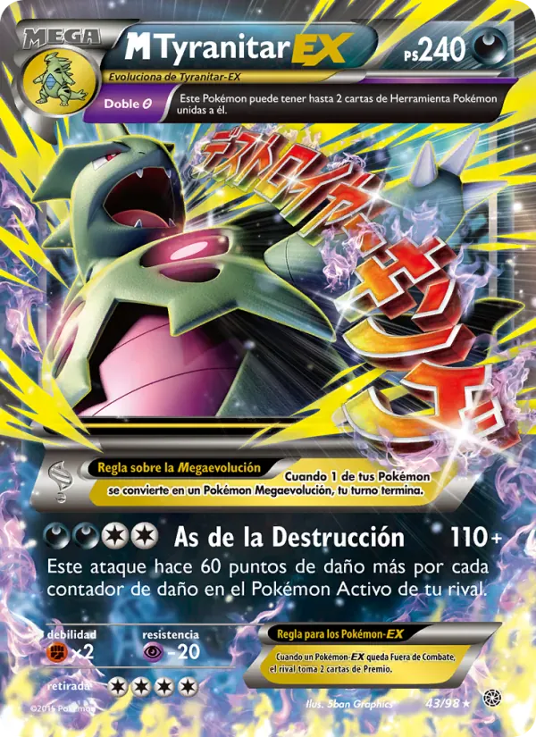 M-Tyranitar EX · Antiguos Orígenes 43/98