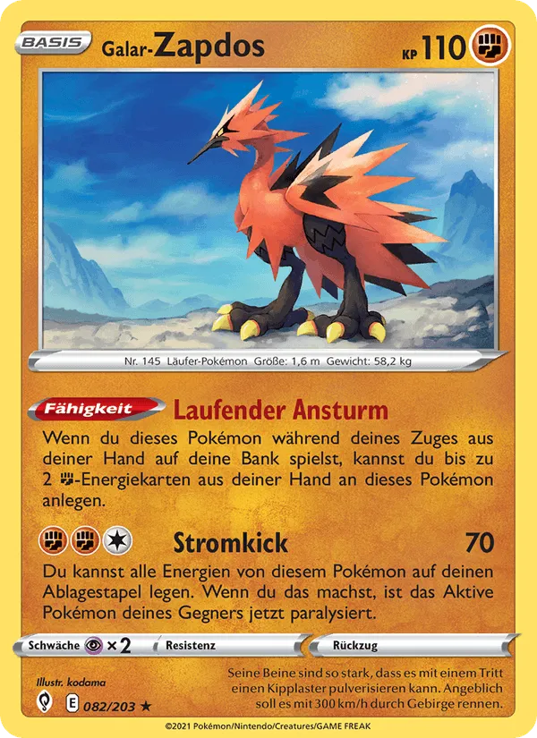 Galar-Zapdos · Drachenwandel 82/203