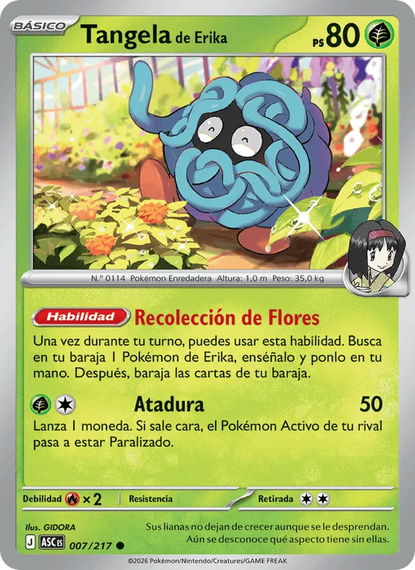 Tangela de Erika · Héroes Ascendentes 007/217