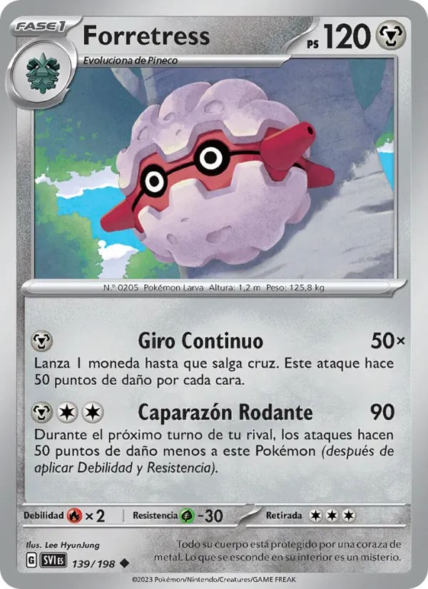 Forretress · Escarlata y Púrpura 139/198