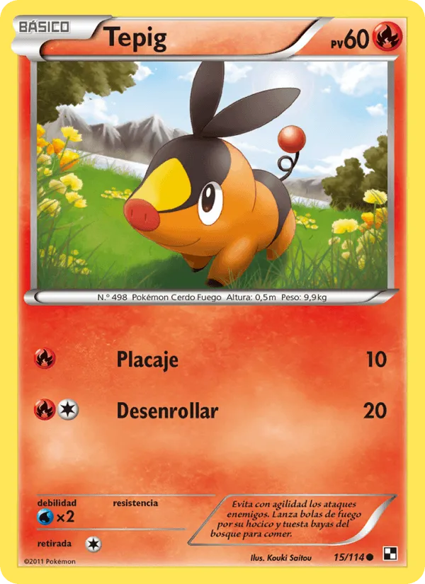Tepig · Negro y Blanco 15/114