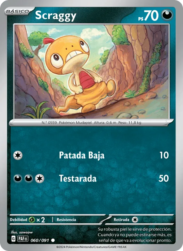 Scraggy · Destinos de Paldea 060/91