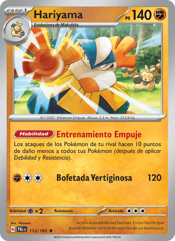 Hariyama · Evoluciones en Paldea 113/193
