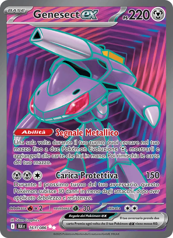 Genesect-ex · Luce Nera 161/86