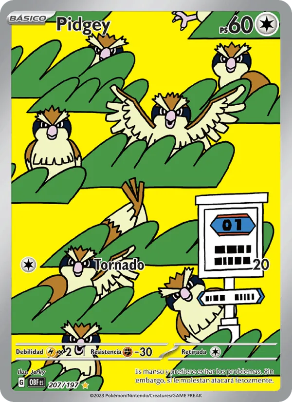 Pidgey · Llamas Obsidianas 207/197