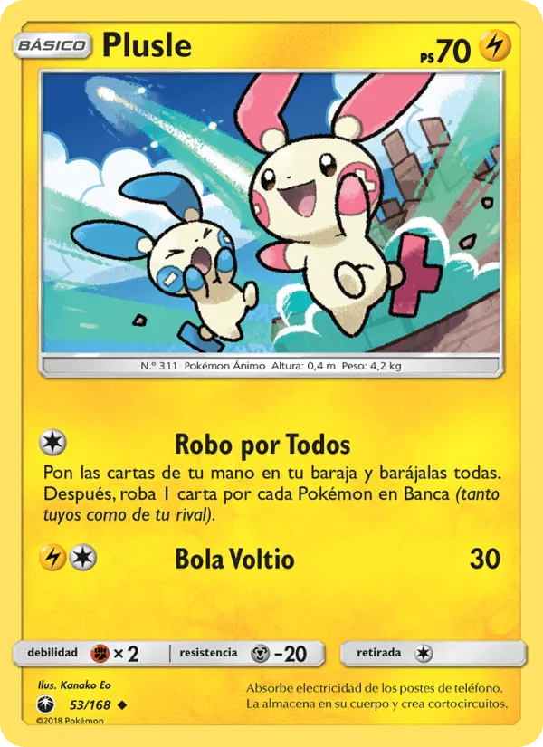 Plusle · Tormenta Celestial 53/168