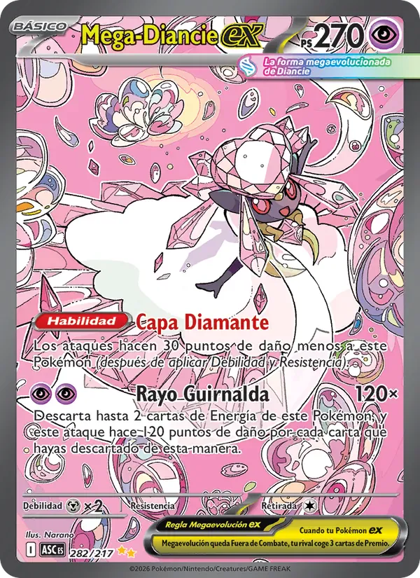 Mega-Diancie ex · Héroes Ascendentes 282/217