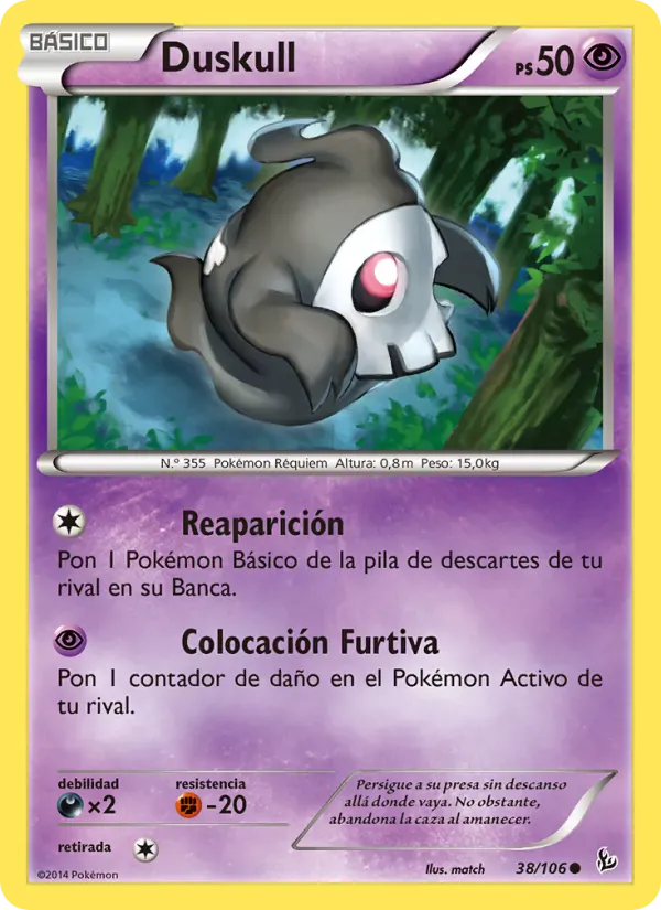 Duskull · Destellos de Fuego 38/106