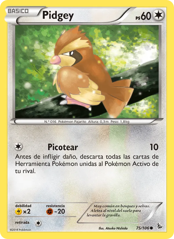 Pidgey · Destellos de Fuego 75/106
