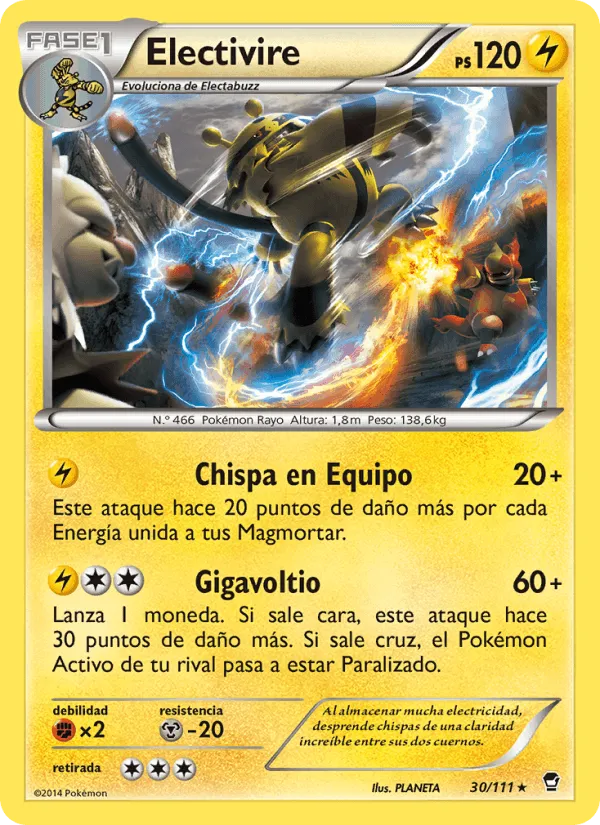 Electivire · Puños Furiosos 30/111