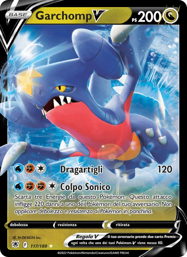Garchomp V · Lucentezza Siderale 117/189