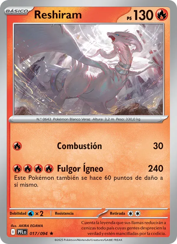 Reshiram · Fuegos Fantasmales 017/94
