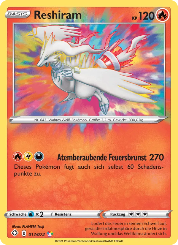 Reshiram · Glänzendes Schicksal 17/72
