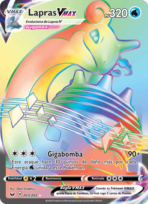 Lapras VMAX · Espada y Escudo 203/202