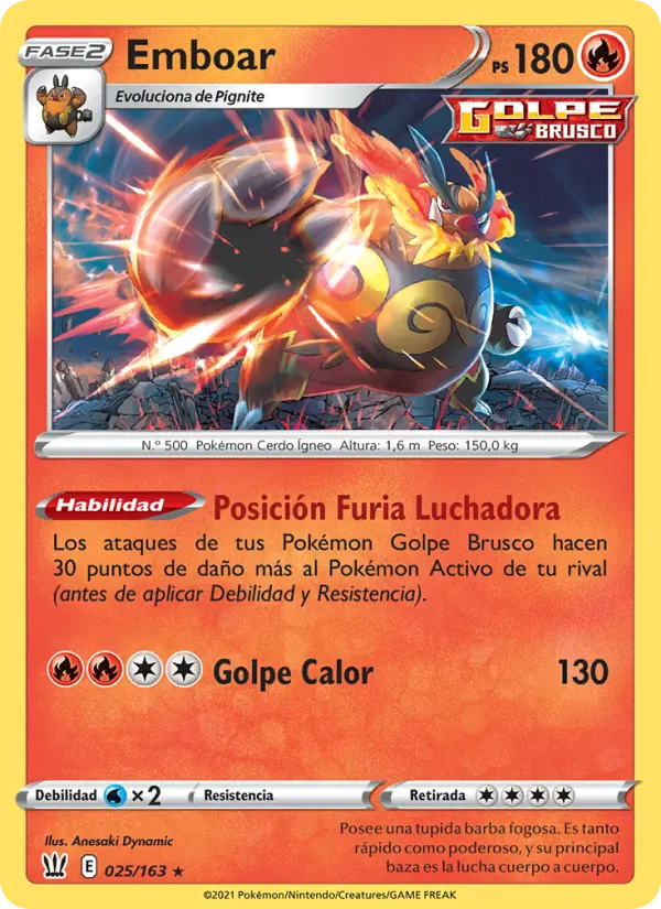 Emboar · Estilos de Combate 25/163