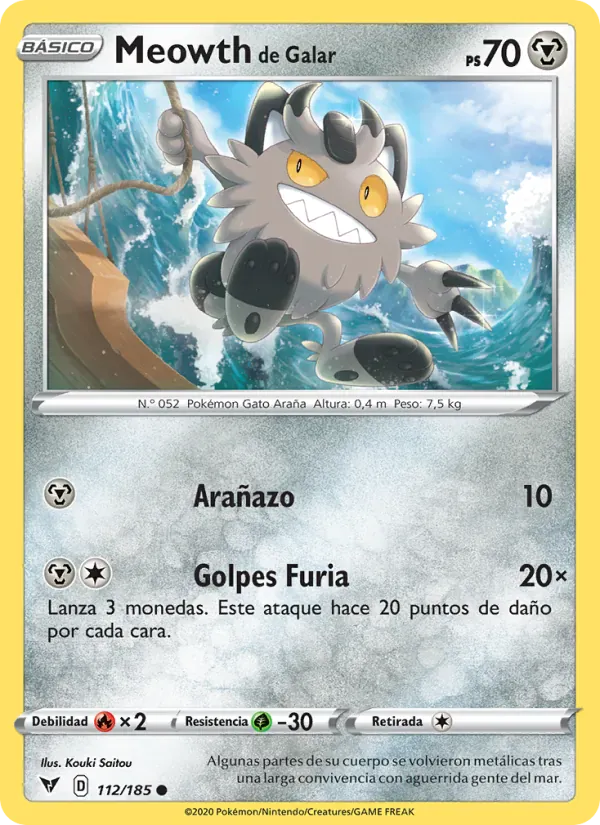 Meowth de Galar · Voltaje Vívido 112/185