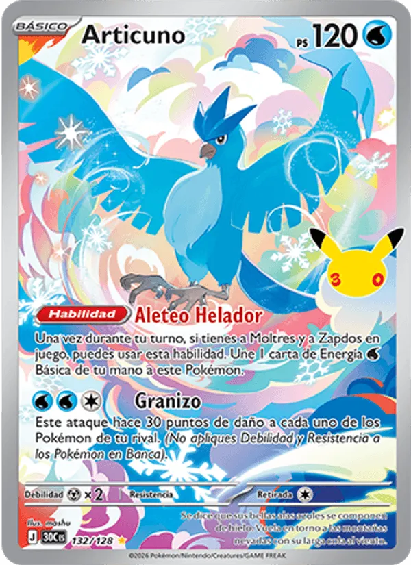 Articuno · Celebración 30.º Aniversario 132/128