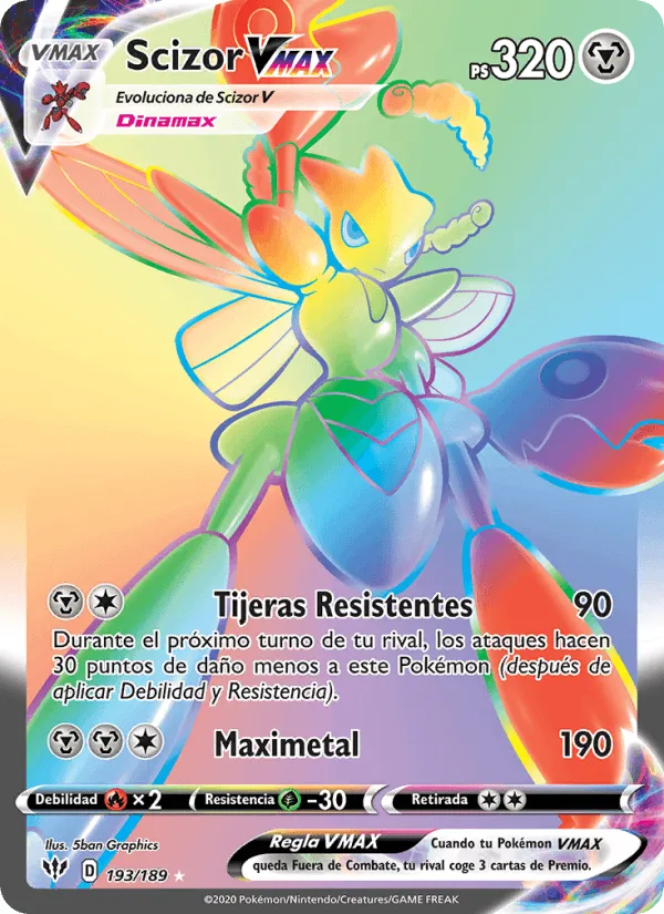 Scizor VMAX · Oscuridad Incandescente 193/189