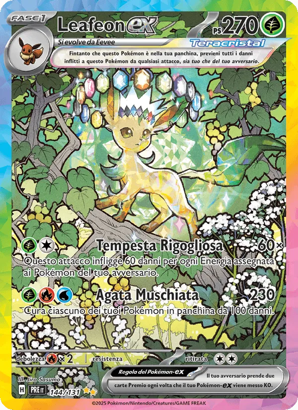 Leafeon-ex · Evoluzioni Prismatiche 144/131