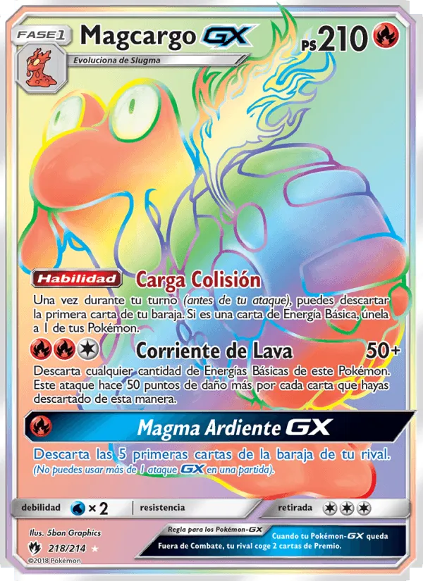 Magcargo GX · Truenos Perdidos 218/214