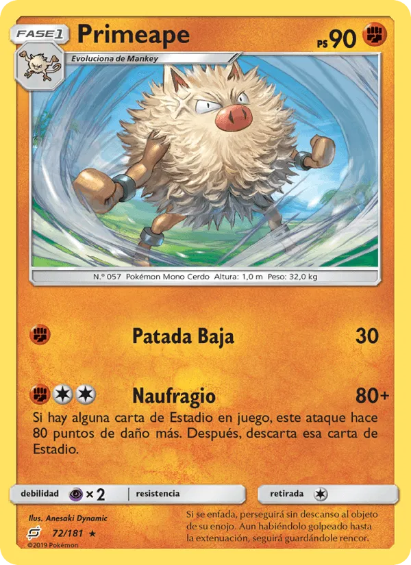 Primeape · Union de Aliados 72/181