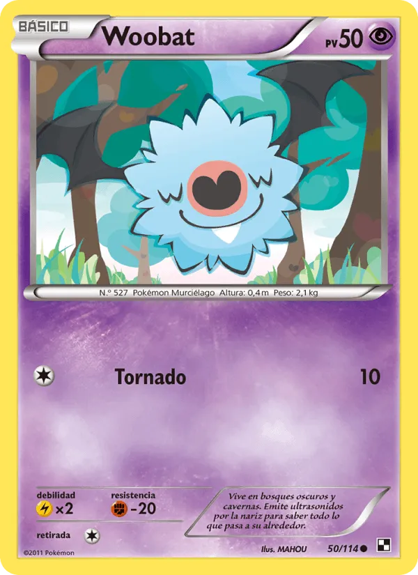Woobat · Negro y Blanco 50/114