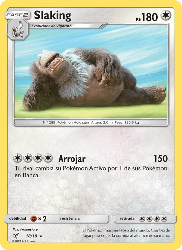 Slaking · Detective Pikachu 18/18
